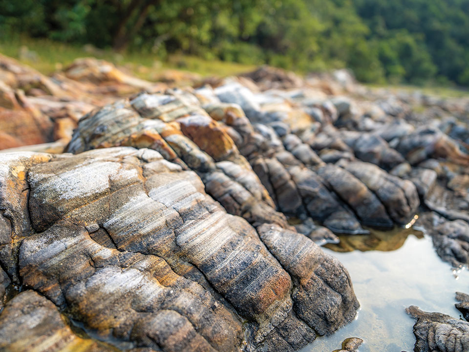 荔枝庄稀有的火山碎屑