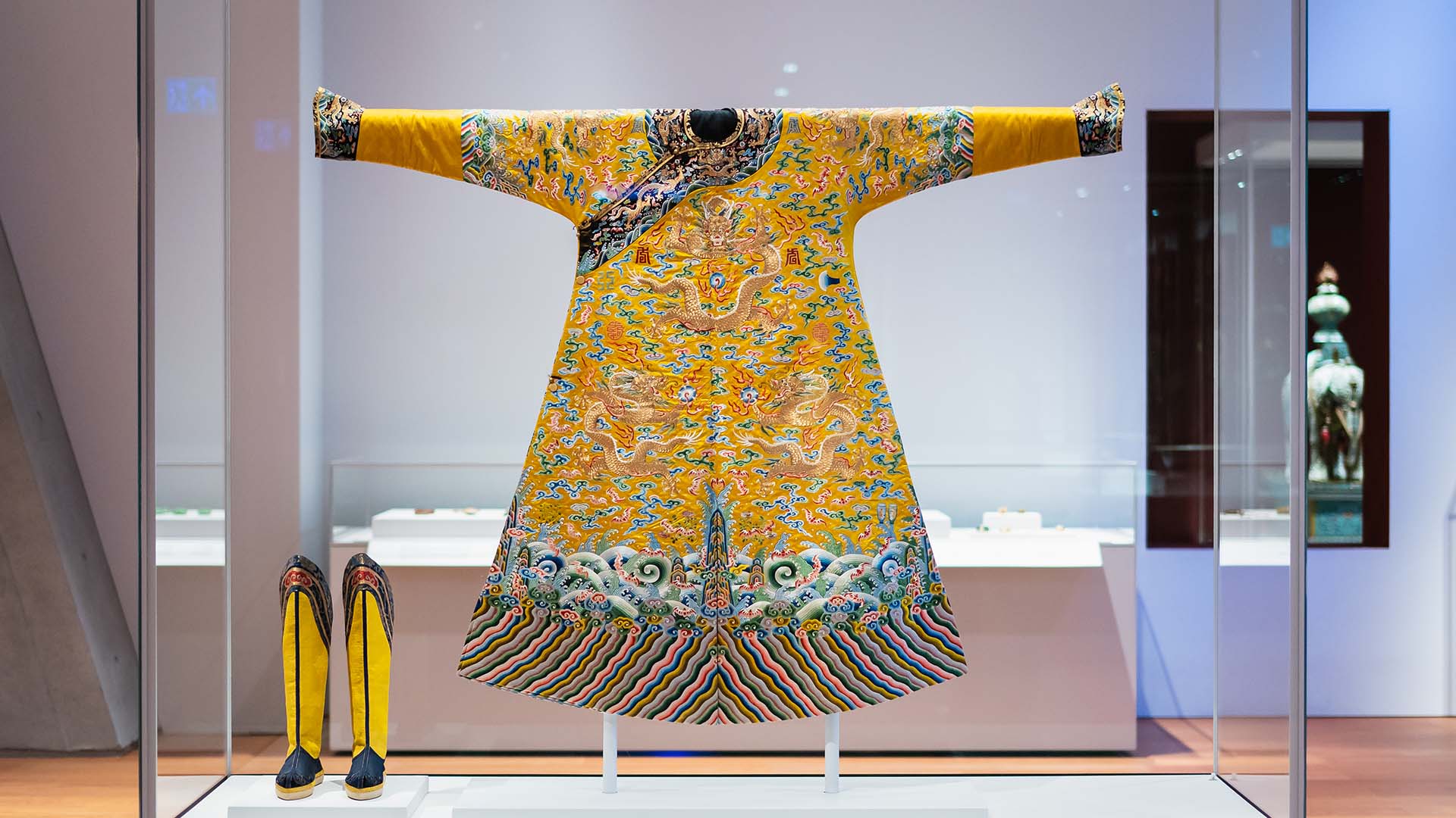 彩云蝠寿字金龙纹男龙袍