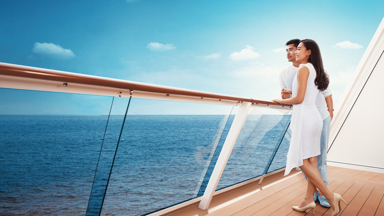 在邮轮上放松充电