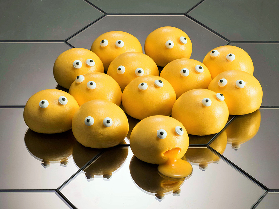 以饮茶著称的流沙奶皇包外型十分可爱。