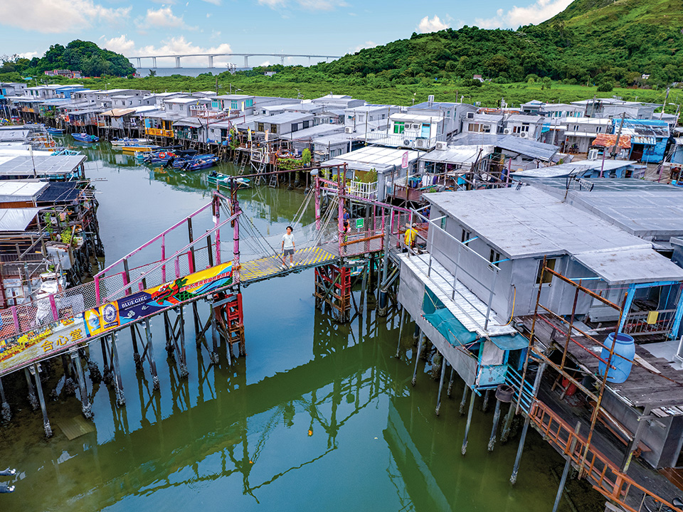 吴启谦从新基桥摄录大澳的迷人景色