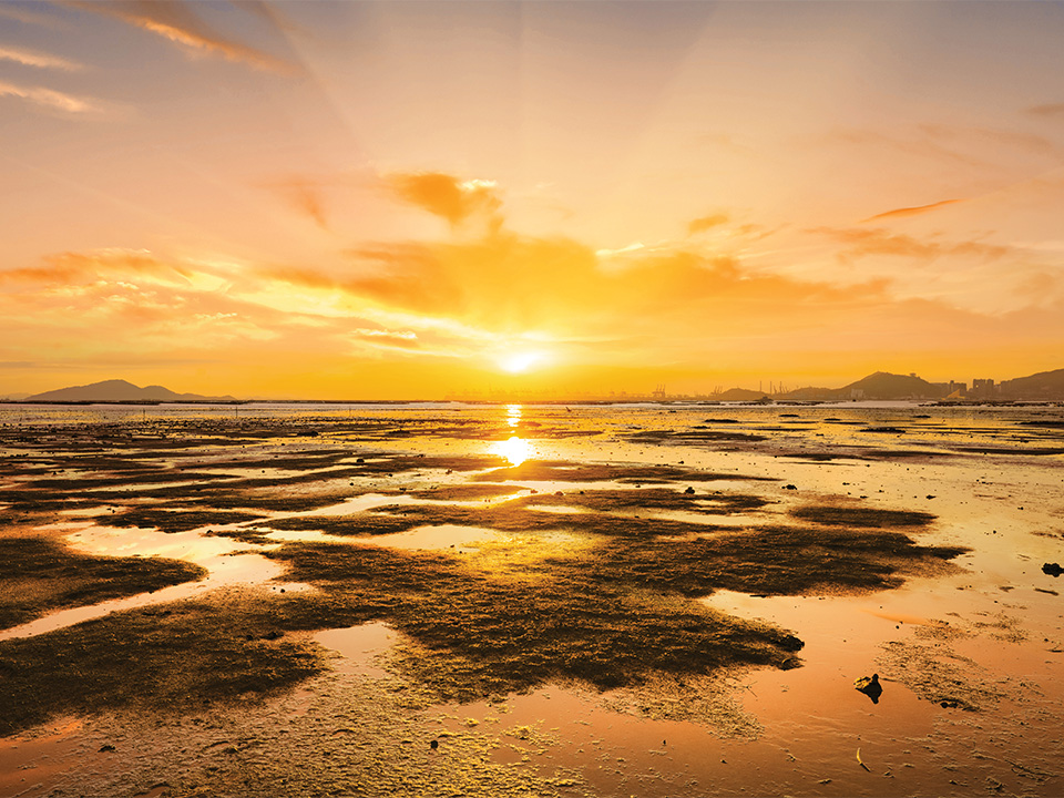 下白泥日落(仰视角度）