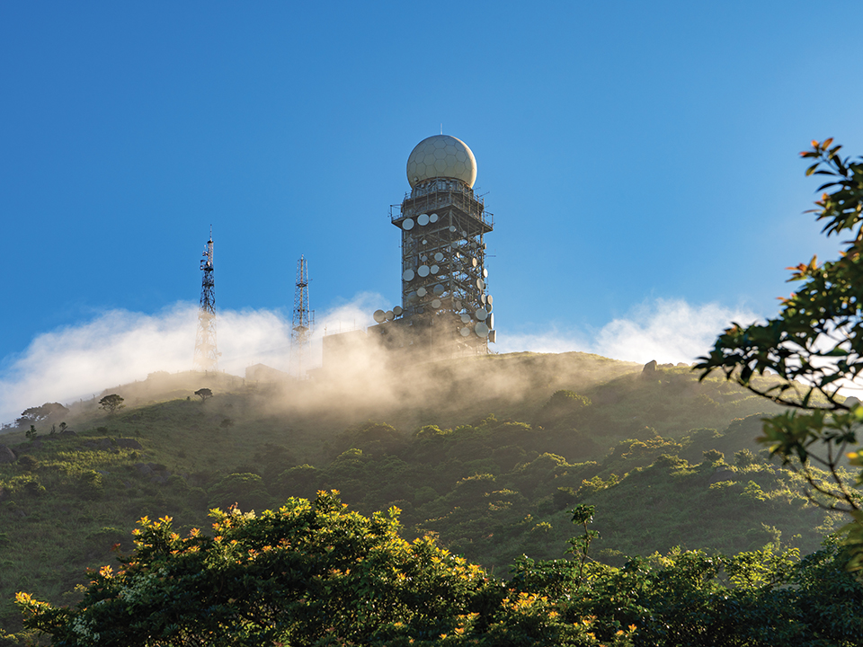 仰角摄天气雷达站