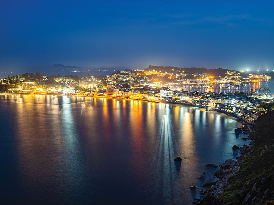 长洲北眺亭夜景