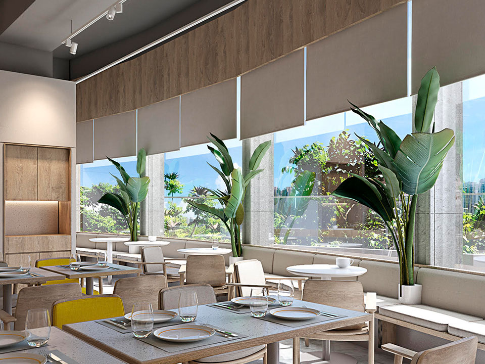 Peko Peko Eatery拥有典雅的日式氛围和优美海景。